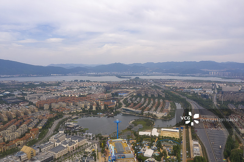 云南昆明公园1903凯旋门广场云湖帆船一号码头图片素材