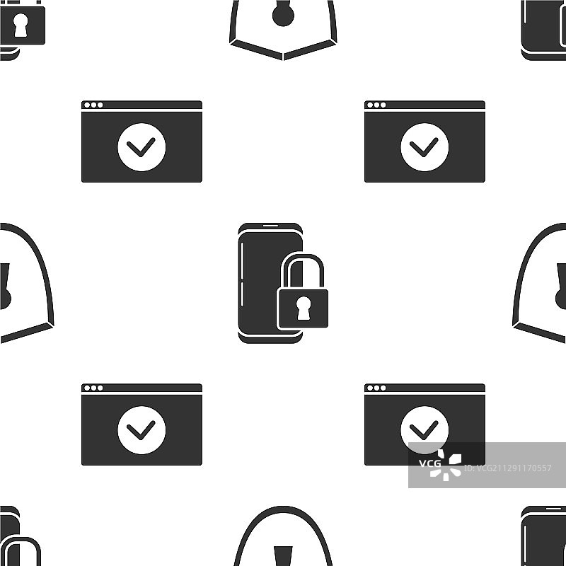 带钥匙孔智能手机的盾牌图片素材