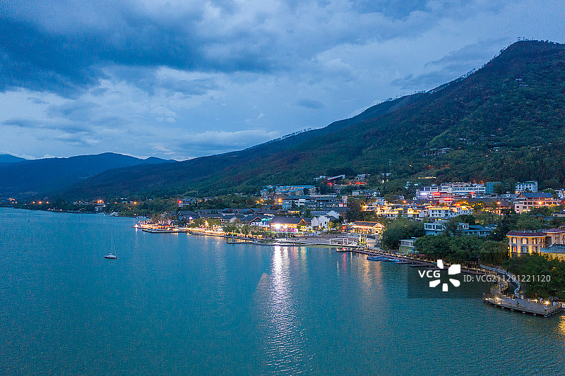 西昌邛海航拍图片素材