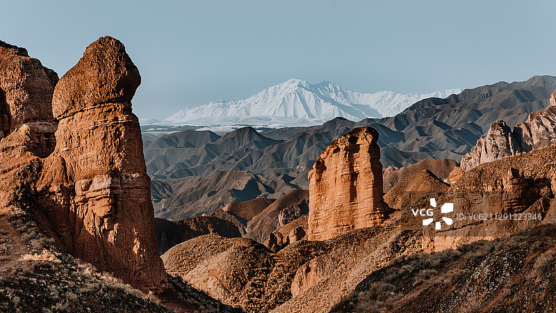 远望祁连山图片素材