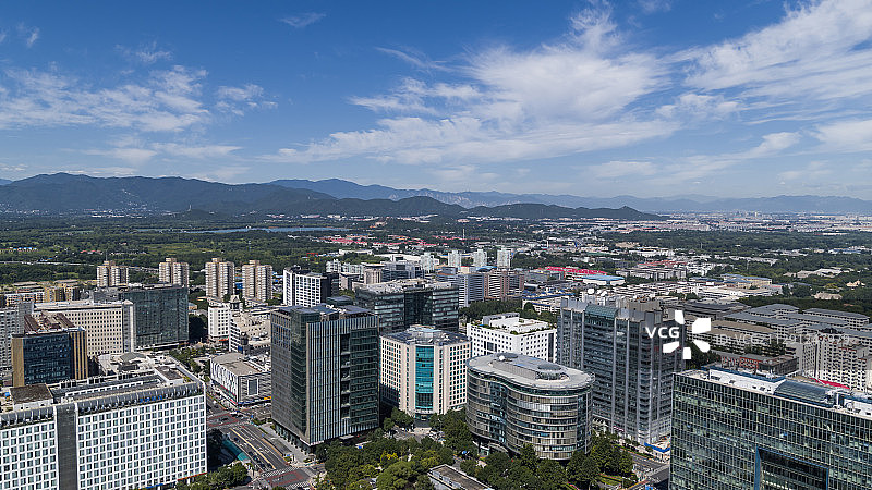 北京中关村科技园航拍图片素材