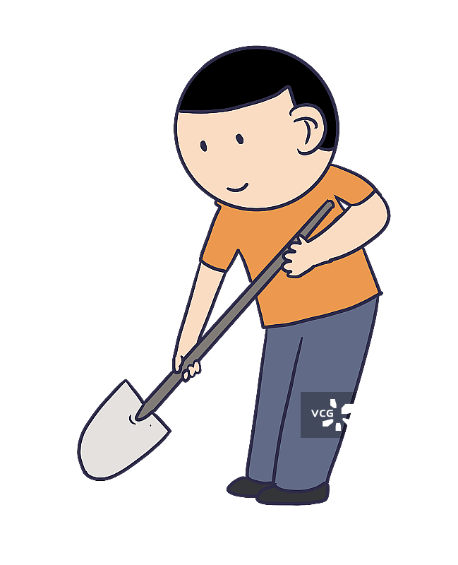 元素：铲地的男性图片素材