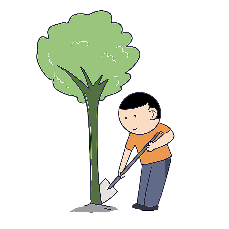 元素：植树节人物图片素材