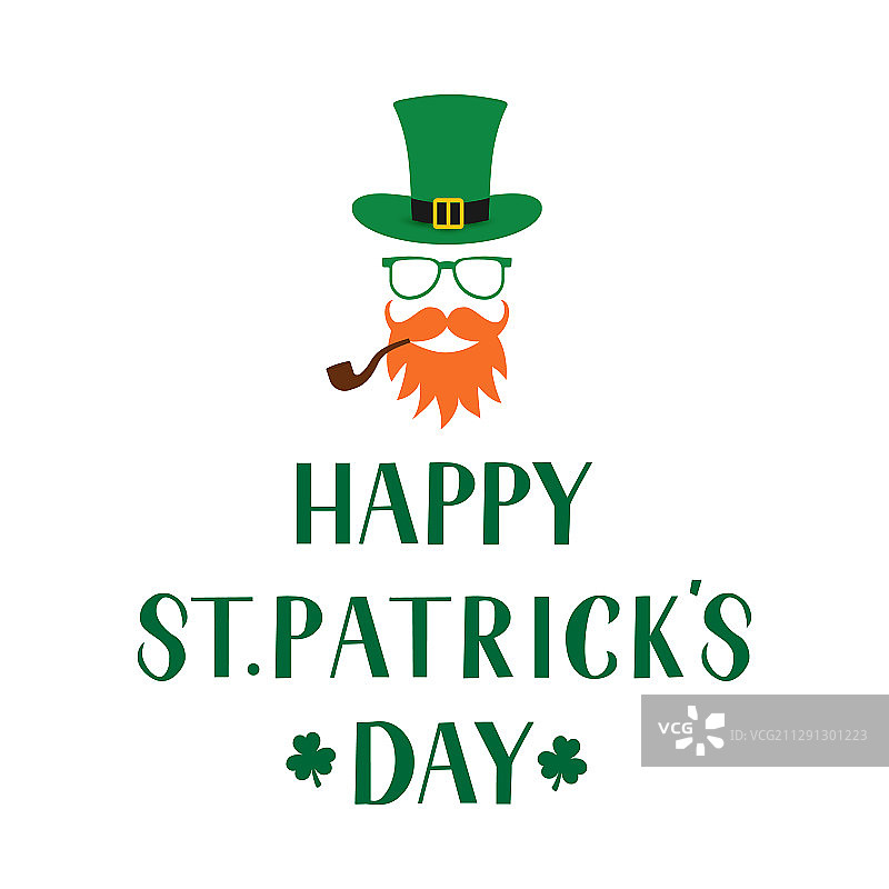 快乐的圣帕特里克节卡通图标图片素材