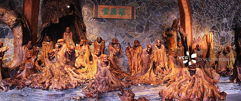 800罗汉堂表现了,芸芸众生,千姿百态.图片素材