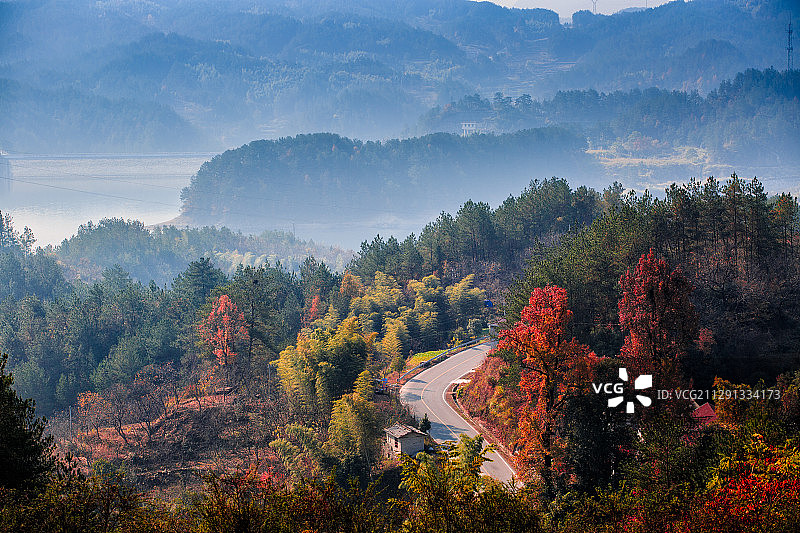 大别山秋色图片素材