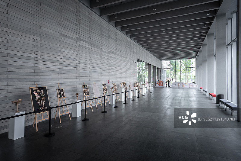 浙江大学艺术与考古博物馆展厅，浙江大学紫金港校区图片素材