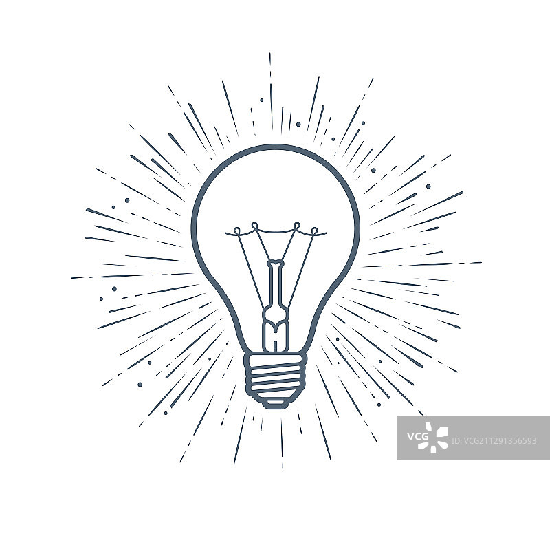 灯泡：电力创新理念的象征图片素材