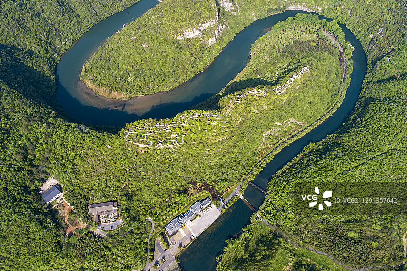 航拍古山寨春秋寨图片素材