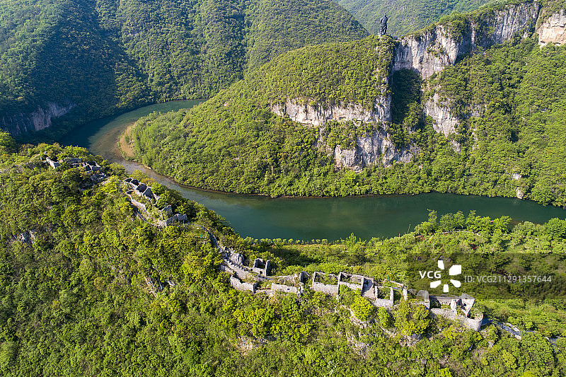 航拍古山寨春秋寨图片素材