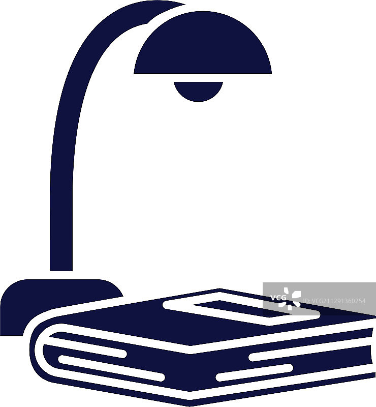 教育书籍和台灯剪影图片素材