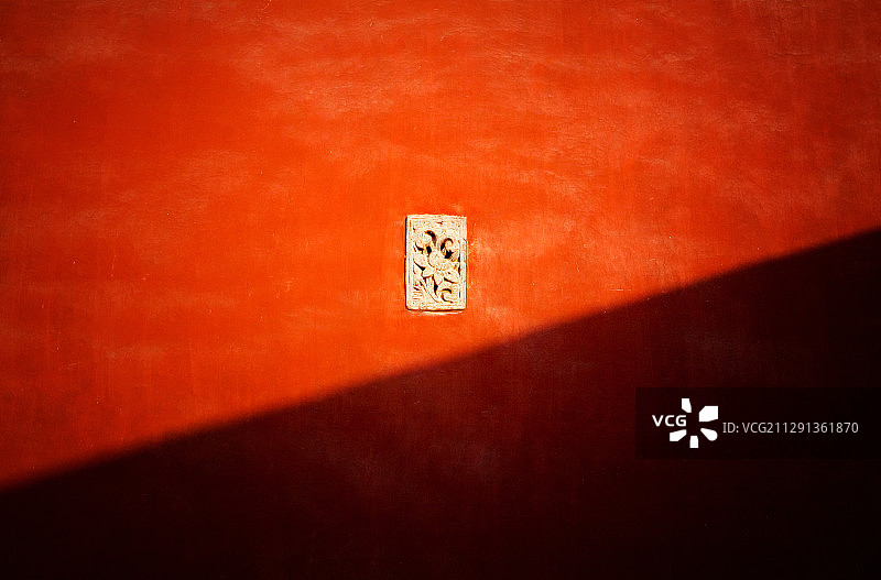 故宫里的透气孔墙花图片素材