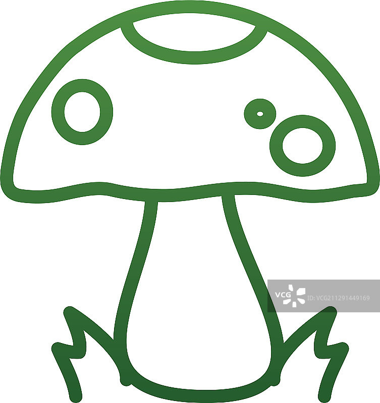 孤立的蘑菇渐变风格图标图片素材