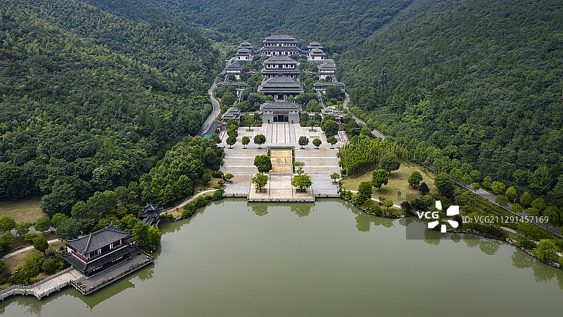 苏州穹窿山孙武文化园俯瞰图图片素材