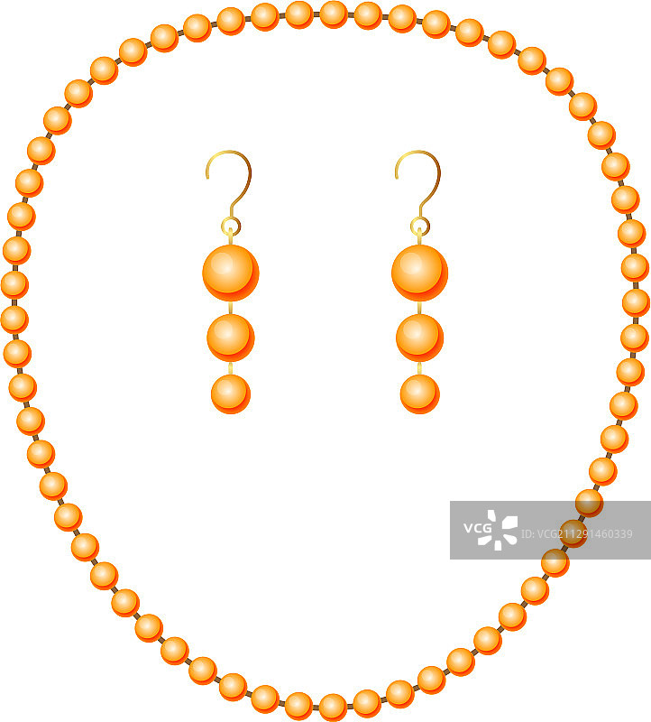 卡通风格的珍珠首饰图标图片素材