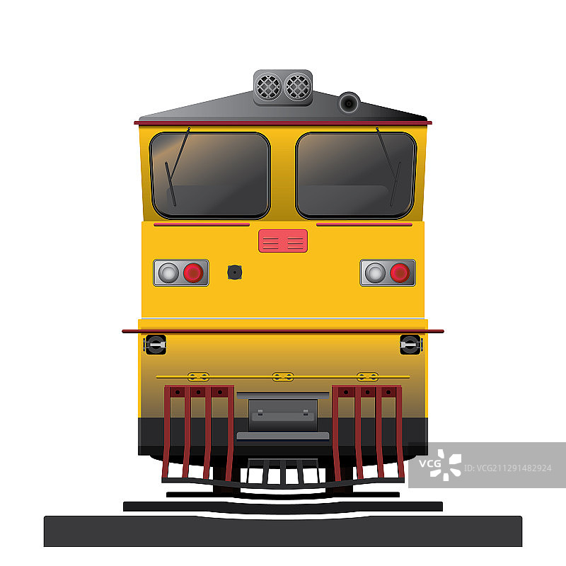 黄色古典柴油火车图片素材