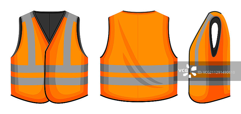 白色背景上的安全背心图片素材