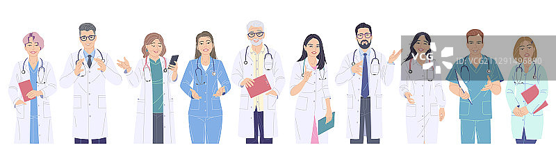 男女医务人员角色图片素材