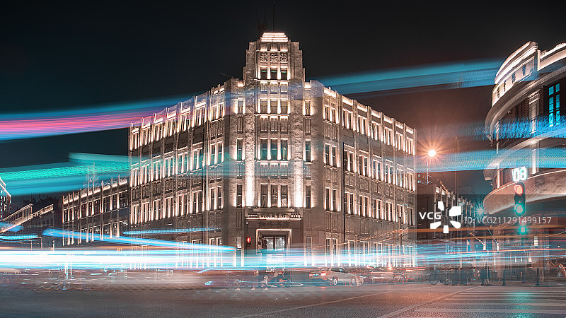 武汉江汉路物外书店夜景图片素材