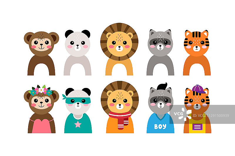 可爱动物头像合集图片素材