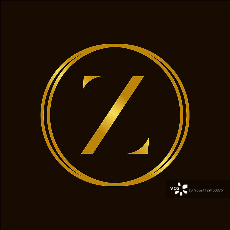 金色圆形Z图片素材