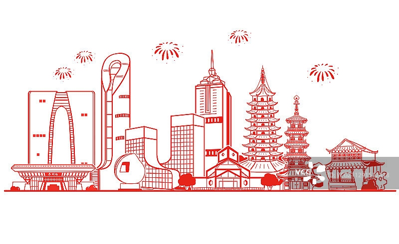 苏州建筑春节图片素材