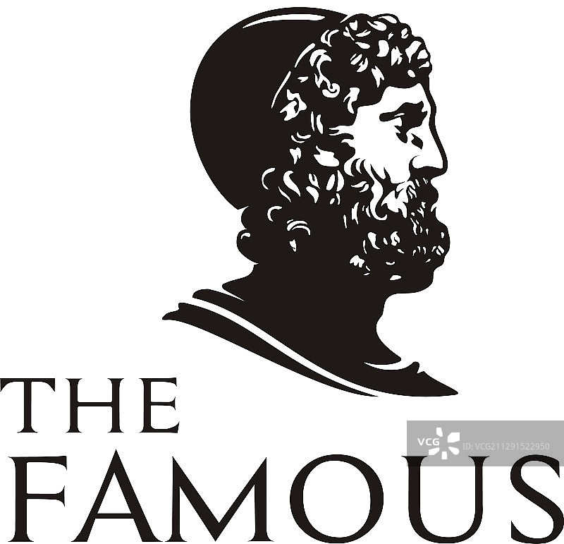 希腊哲学家头像雕像标志图片素材