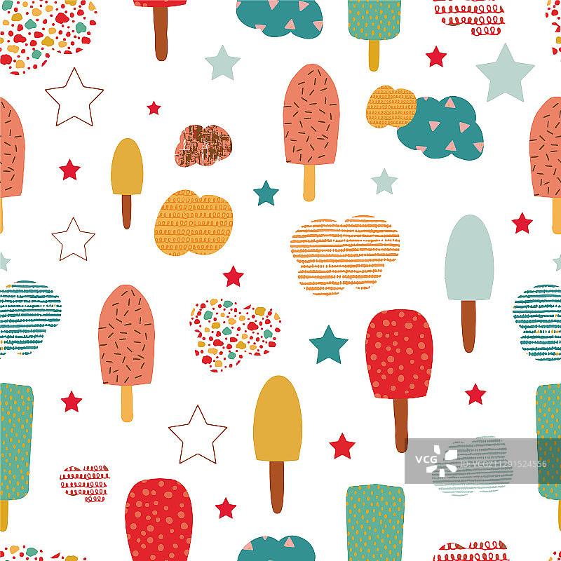 云朵无缝图案背景图片素材