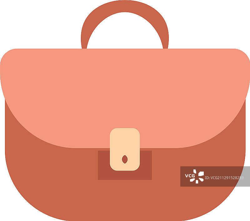 蓝色时尚女士手提包扁平图标图片素材