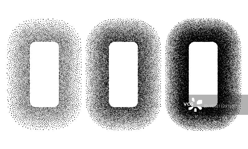 复古喷涂模具圆形渐变墨水框架图片素材