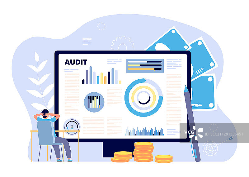 金融审计概念商业风险策略图片素材