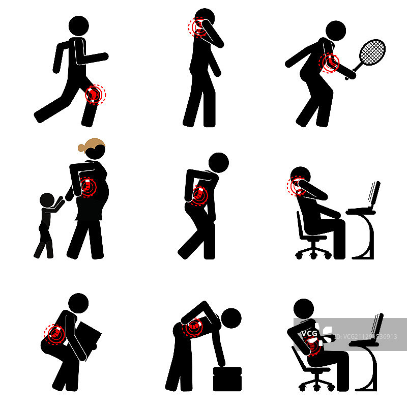 背痛和其他常见关节问题图片素材