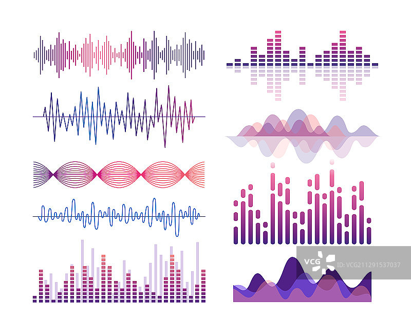 彩色声波音频图片素材