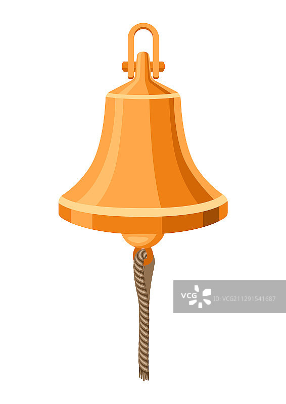 金色船铃航海符号图片素材