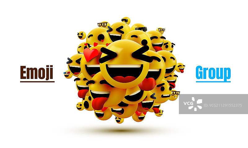 黄色眨眼滑稽卡通表情符号图片素材