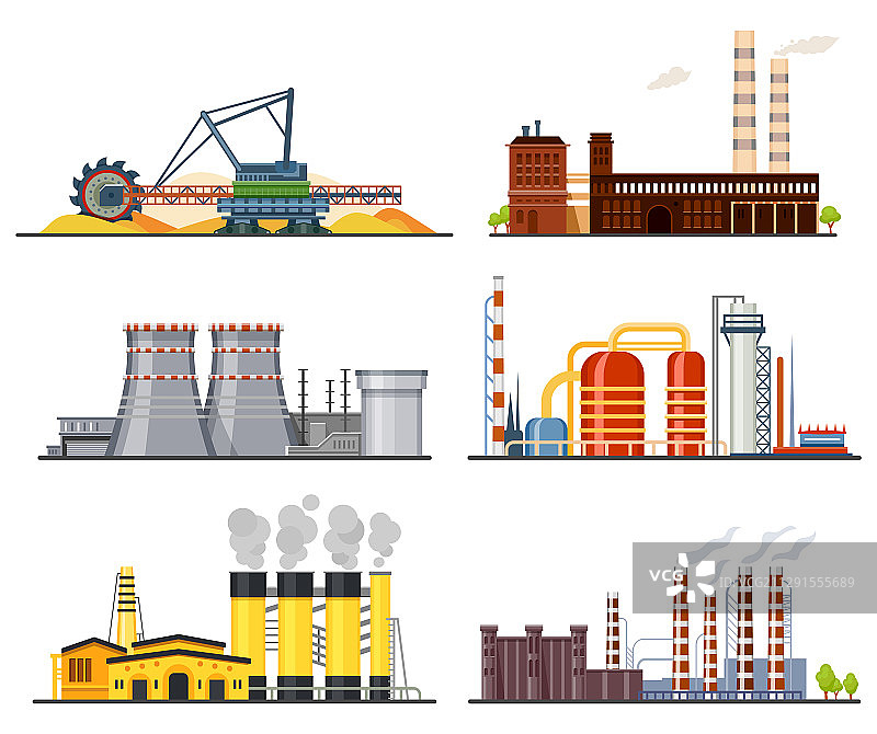 重工业工厂或工业厂房图片素材