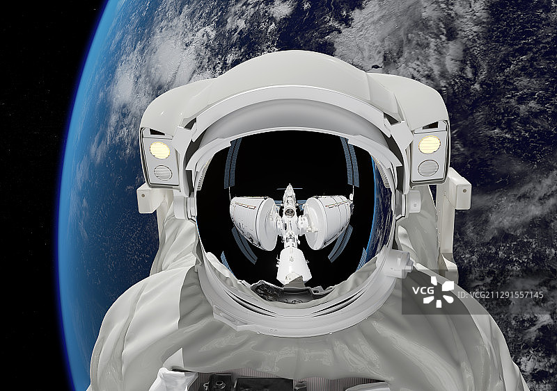 宇航员_空间站_舱外_太空行走图片素材