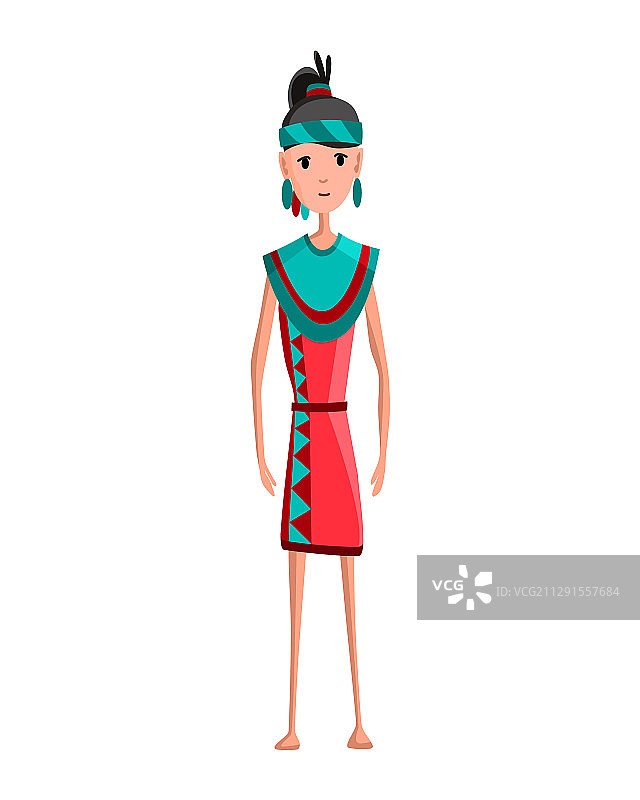 美洲原住民部落成员传统服饰图片素材