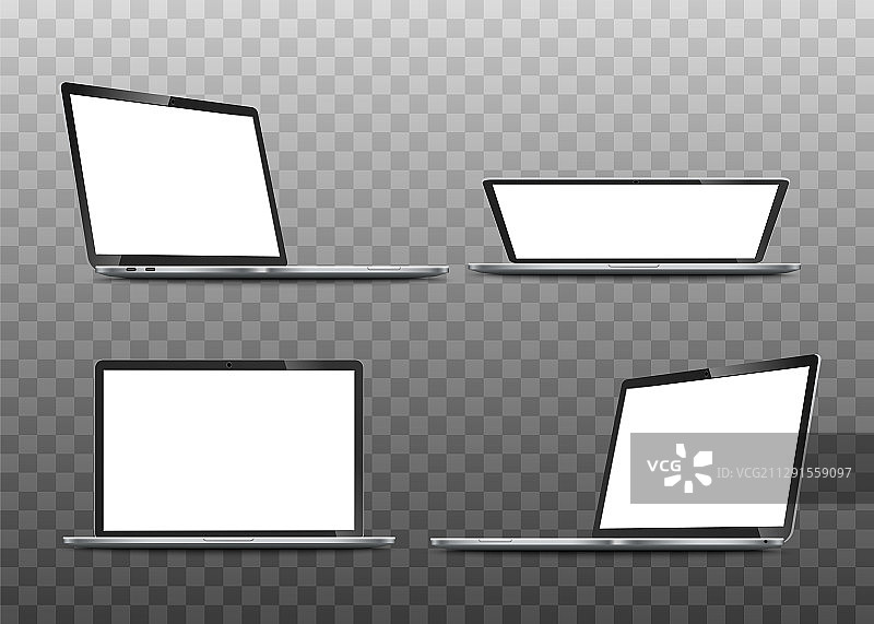 逼真的笔记本电脑模型合集图片素材