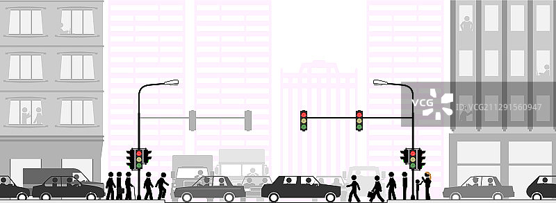 大城市交通拥堵图片素材