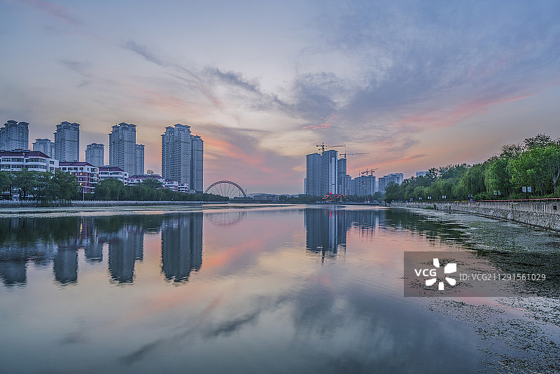 秦皇岛 汤河晚霞图片素材