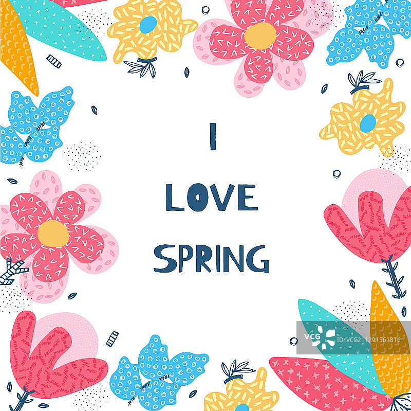 花卉组合的春季背景图片素材