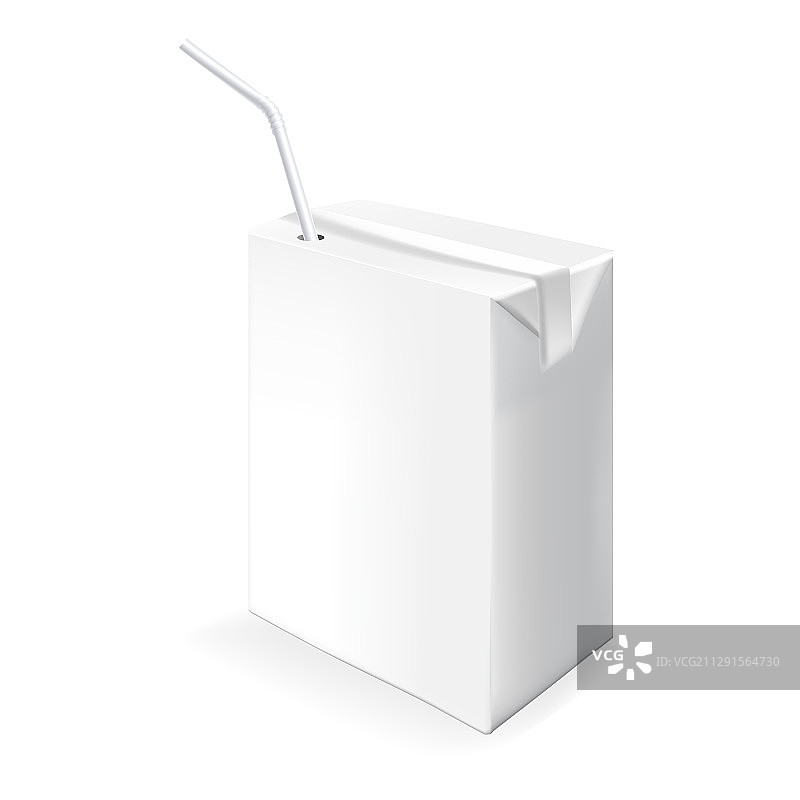 逼真细腻的3D白色空白小果汁图片素材