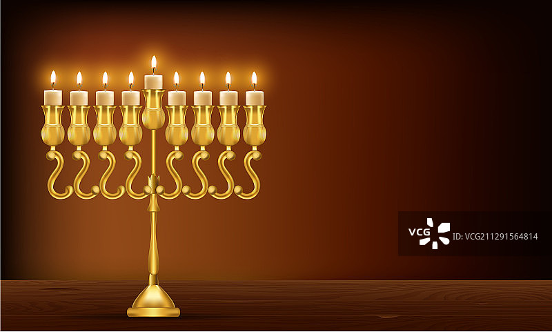 逼真细节3D金色烛台燃烧模型图片素材