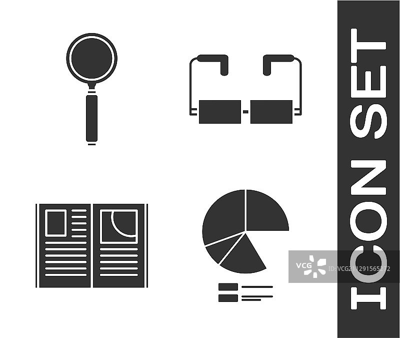 饼图信息图放大镜打开素材图片素材