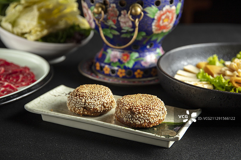 芝麻馅饼图片素材