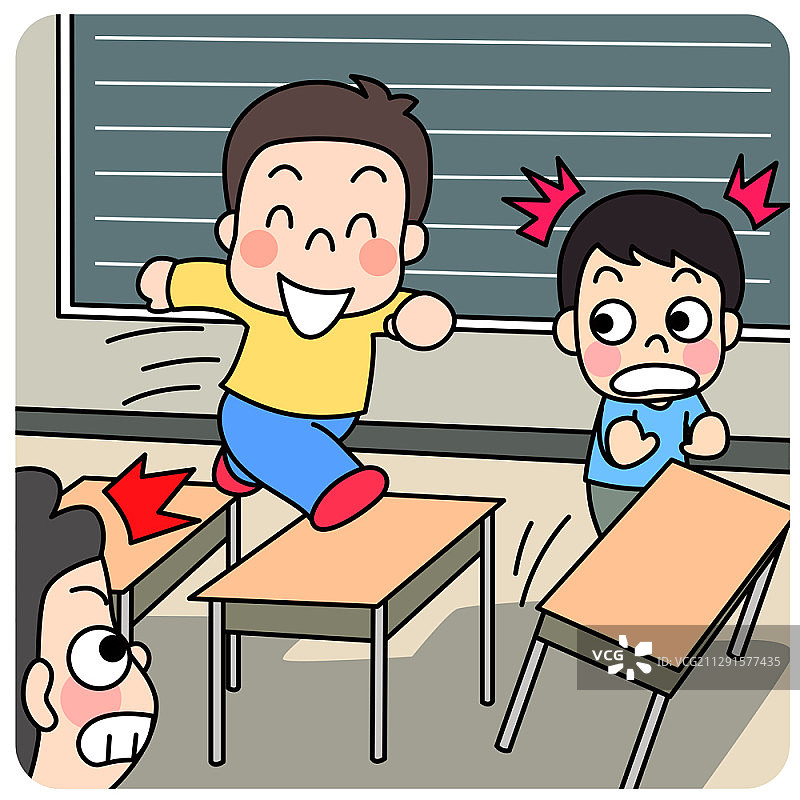 关于校园生活安全的矢量插图图片素材