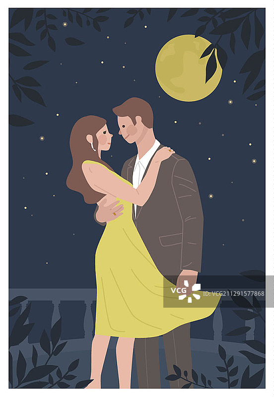 新婚夫妇插画图片素材