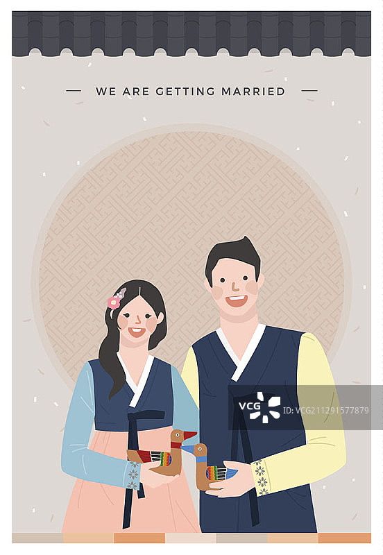 新婚夫妇插画图片素材