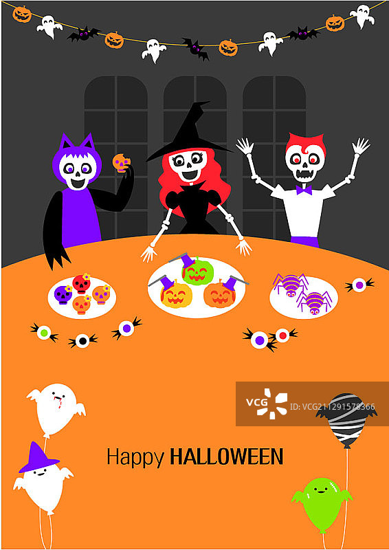 万圣节主题矢量插画图片素材